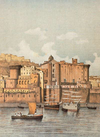Castel Nuovo (Nieuw Kasteel) in Napels door Francesco Aversano