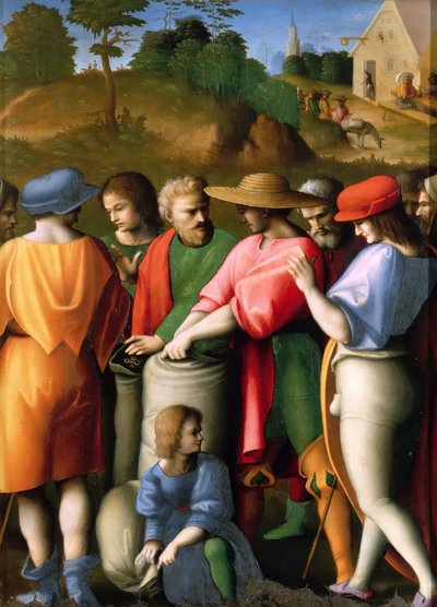 Legende van Joseph: De Zoektocht naar de Zilveren Beker, 1515-1516 door Francesco Bacchiacca