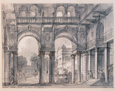 Scenografie voor de tweede scène van 