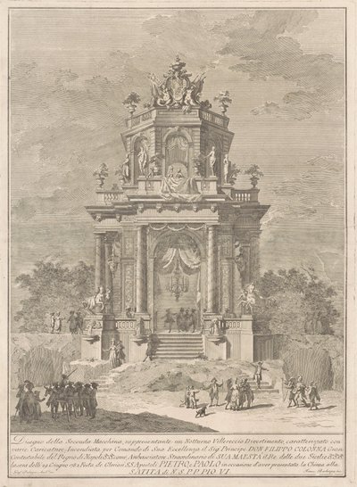 De Seconda Macchina voor de Chinea van 1782: Een plattelandsfestival 