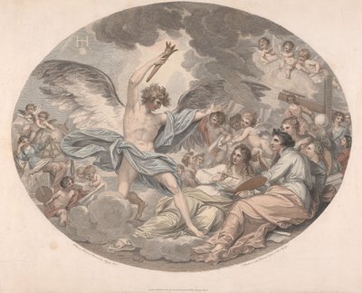 Apollo en de Muzen door Francesco Bartolozzi