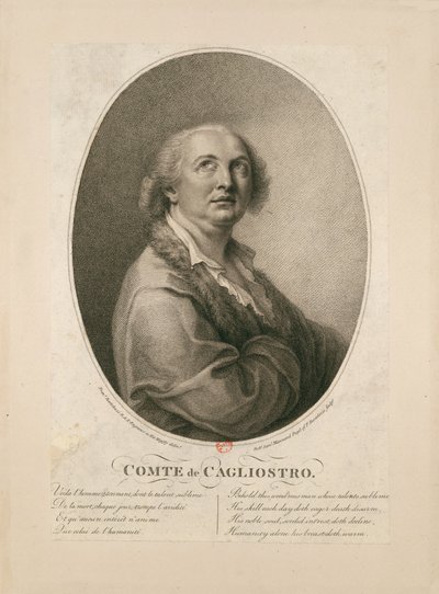 Graaf Alessandro di Cagliostro 1743-1795 door Francesco Bartolozzi