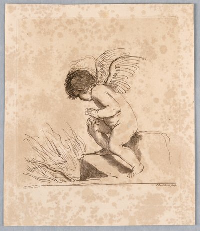 Cupido met een Pijl door Francesco Bartolozzi