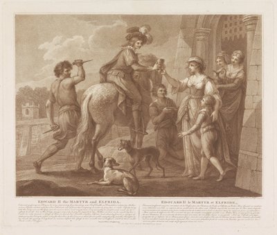 Edward II de Martelaar en Elfrida door Francesco Bartolozzi