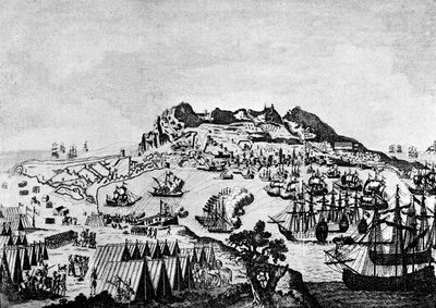 Gibraltar tijdens de Amerikaanse Onafhankelijkheidsoorlog door Francesco Bartolozzi