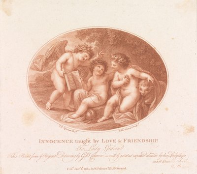 Unschuld gelehrt durch Liebe und Freundschaft door Francesco Bartolozzi