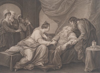 Koning Lear en Cordelia Shakespeare, King Lear, Act 4, Scene 7, ca. 1783 door Francesco Bartolozzi