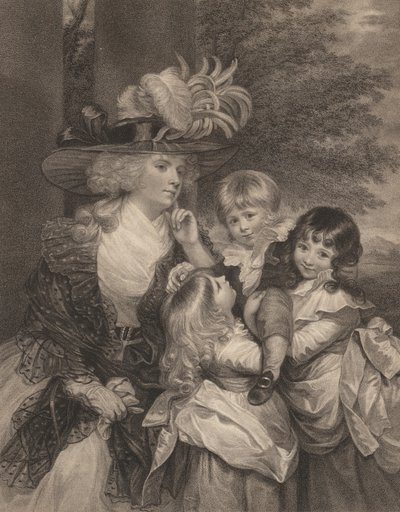 Lady Smith en haar kinderen, 15 maart 1789 door Francesco Bartolozzi