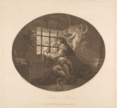 Lovelace in de gevangenis door Francesco Bartolozzi