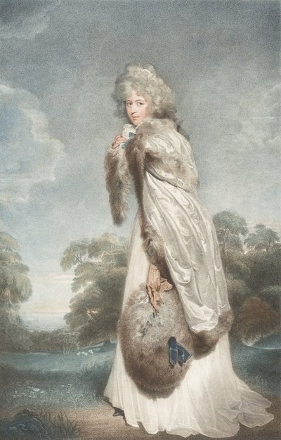 Miss Elizabeth Farren, Gravin van Derby door Francesco Bartolozzi