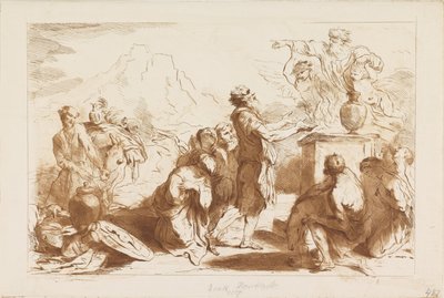 Offer van Noach, Oude en Nieuwe Testament naar Castiglione door Francesco Bartolozzi