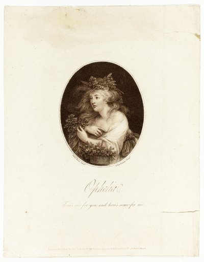 Ophelia door Francesco Bartolozzi