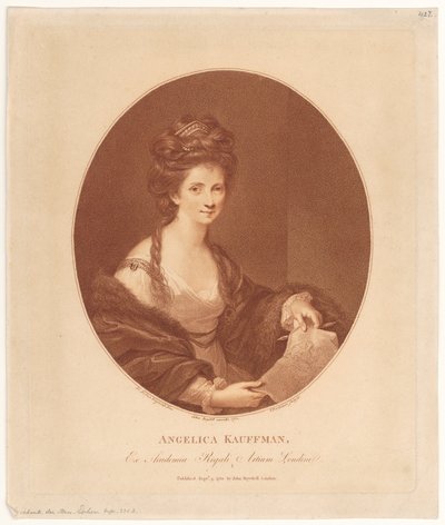 Portret van Angelika Kauffmann door Francesco Bartolozzi
