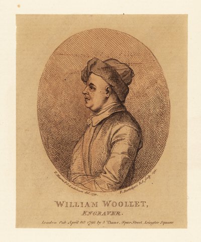 Portret van William Woollet door Francesco Bartolozzi