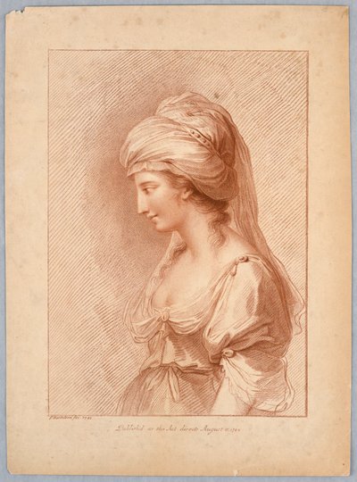 Portret van een dame (De Griekse dochter) door Francesco Bartolozzi