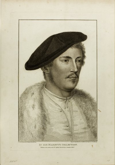 Portret van een jonge man door Francesco Bartolozzi