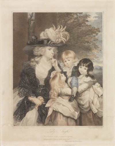 Portret van Lady Smith en haar drie kinderen door Francesco Bartolozzi