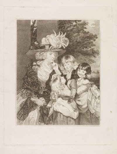 Portret van Lady Smith en haar drie kinderen door Francesco Bartolozzi