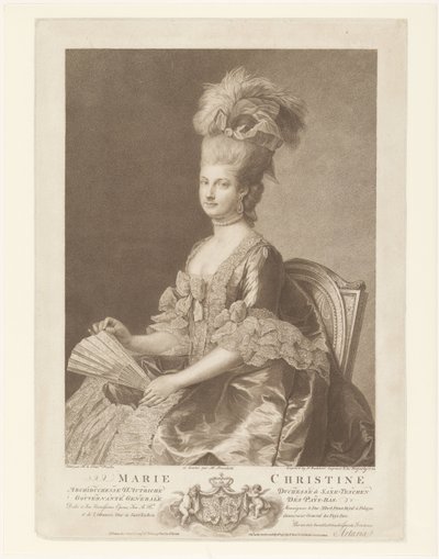 Portret van Maria Christina van Oostenrijk door Francesco Bartolozzi