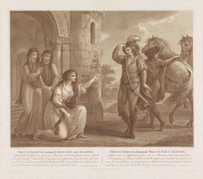 Prins Edmund en Algitha door Francesco Bartolozzi