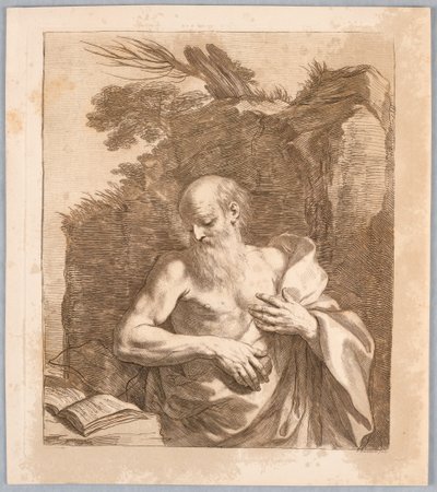 Sint Hiëronymus door Francesco Bartolozzi