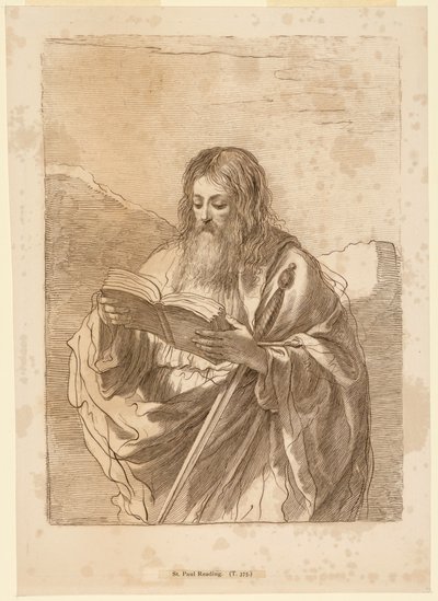 Sint Paulus die leest door Francesco Bartolozzi