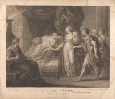 De Dood van Arcite door Francesco Bartolozzi
