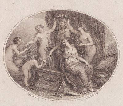 De Gratiën Bekronen de Buste van Raphael door Francesco Bartolozzi