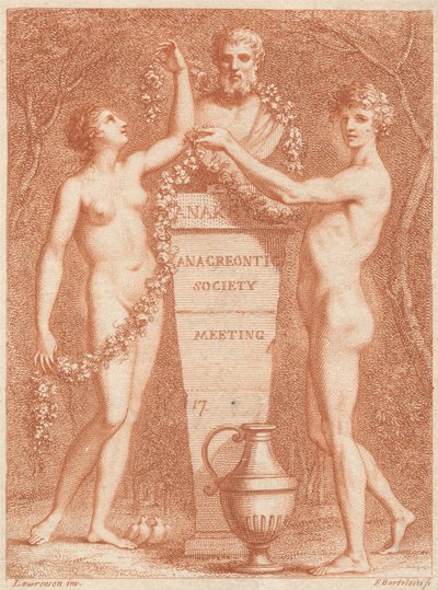 Eintrittskarte: Anacreontic Society Meeting door Francesco Bartolozzi
