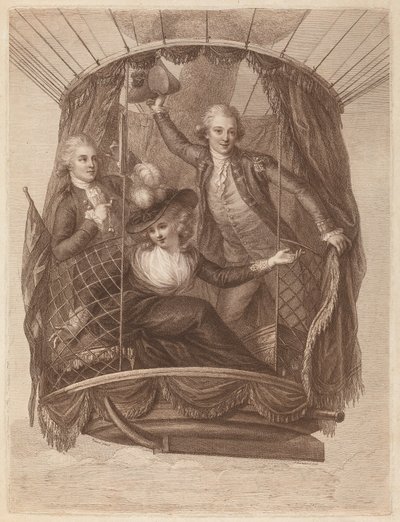 De Beroemde Vincent Lunardi Esq. Vergezeld door Twee Vrienden in Zijn Derde Luchtexcursie, Genomen vanuit St. George