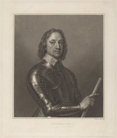 Oliver Cromwell door Francesco Bartolozzi after Robert Walker