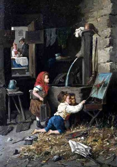 Onheil in het atelier door Francesco Bergamini