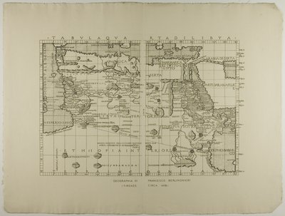 Kaart van Libië, het Midden-Oosten en Noord-Afrika door Francesco Berlinghieri