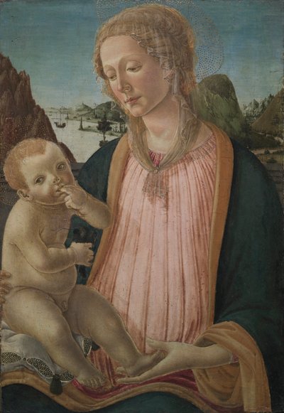 Madonna en kind, c. 1475-1480 door Francesco Botticini