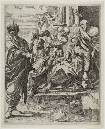 Aanbidding van de Wijzen door Francesco Brizio