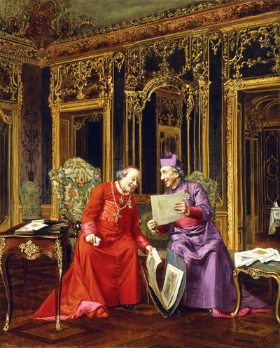 De prentverzamelaars door Francesco Brunery