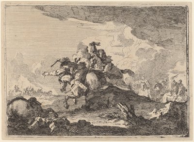 Cavaleriegevecht door Francesco Casanova