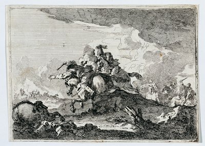 Ruitergevecht door Francesco Casanova