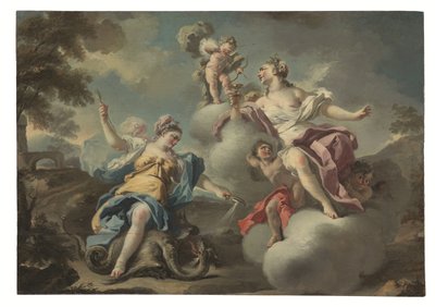 Een van een paar allegorieën door Francesco Celebrano