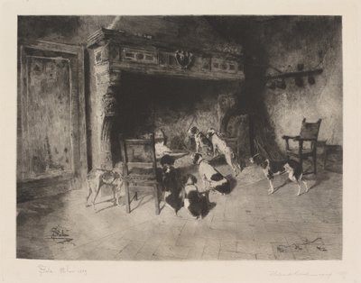 Jachthonden door Francesco Colombi Borde