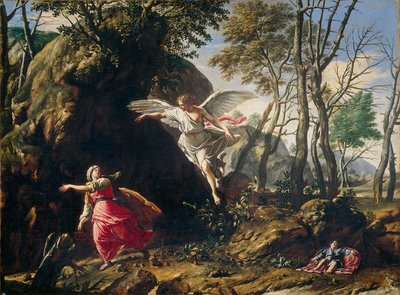 Dutch: Hagar en Ismaël in de woestijn Hagar and Ishmael in the Desert door Francesco Cozza