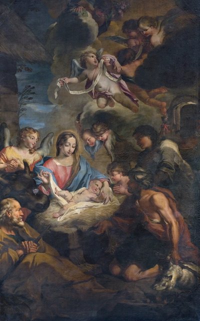 Aanbidding van de herders door Francesco Fabbrica