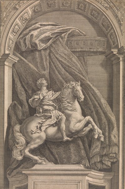 Ruiterstandbeeld van Constantijn de Grote, 1690-1740 door Francesco Faraone Aquila