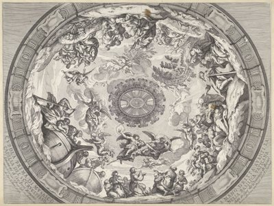 Koepeldecoratie met oudtestamentische figuren en engelen door Francesco Faraone Aquila