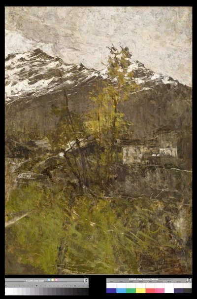 Eerste sneeuw of landschap, 1889 door Francesco Filippini