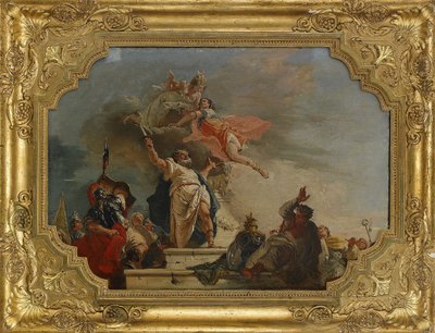 Het offer van Iphigenia, 18e eeuw door Francesco Fontebasso