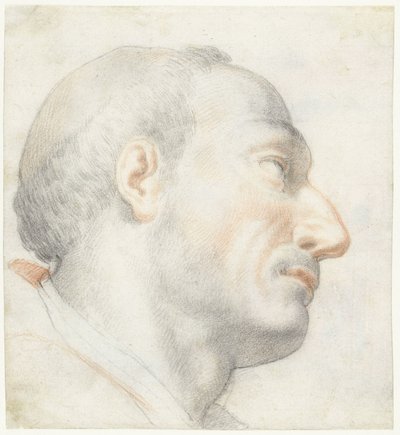 Het hoofd van San Carlo Borromeo door Francesco Furini (attributed to)