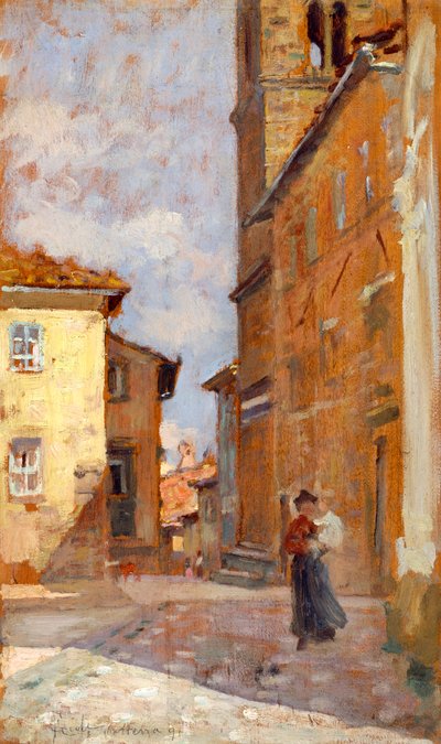 Op straat in Volterra door Francesco Gioli