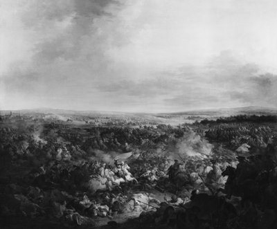 De Eerste Dag van de Slag bij Fribourg, 3 augustus 1644 door Francesco Giuseppe Casanova