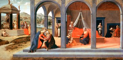 Een scène uit St. Johannes de Doper, Detail, c1500-1540 door Francesco Granacci